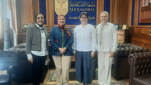 Katharina Zinn with colleagues from Alexandria Univrsity