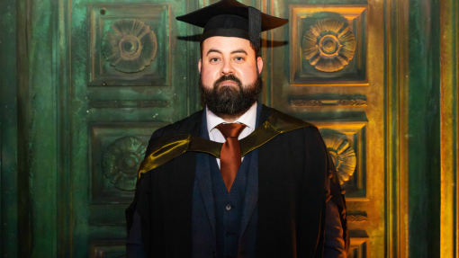 Niki Hunwick on his graduation day