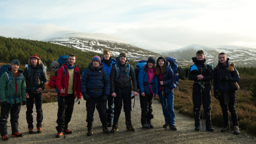 Group shot of the OAE students in Scotland