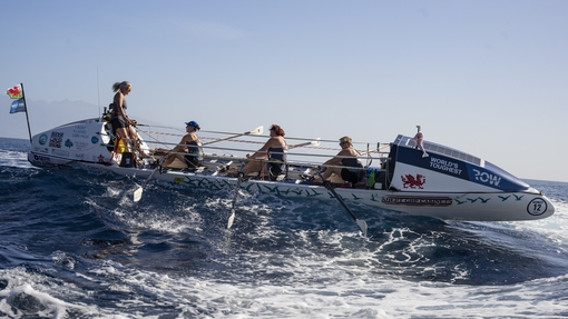 Denise and crew on the boat during World's Toughest Row