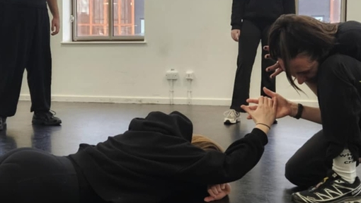 Cet Haf does a workshop with BA Perfformio students