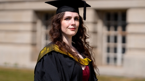 Kayleigh Phillips in her cap and gown 