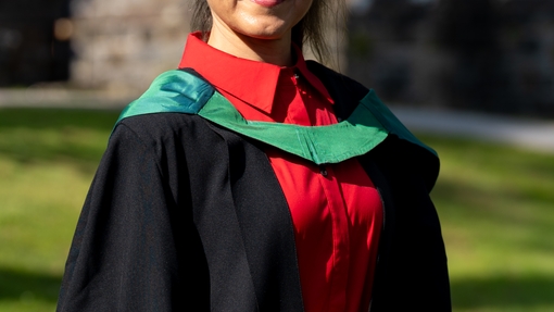 christina in her cap anf gown 