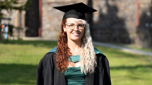 Image of Llinos Davies in her cap and gown 