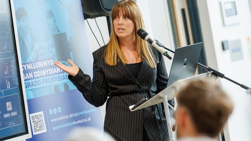 Lowrie Proctor presents her journey at the Apprenticeships Celebration in May