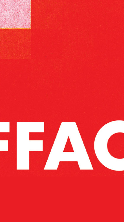 the word ffactri on a red background