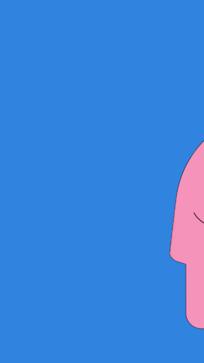 creative music technology pink face with a ladder going into the brain