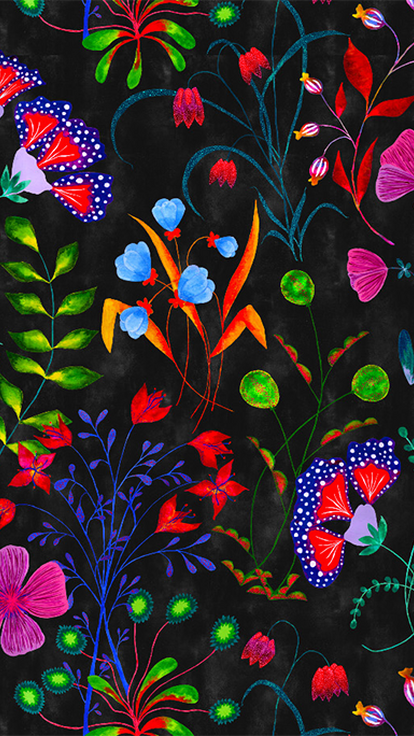 Flower fabric design