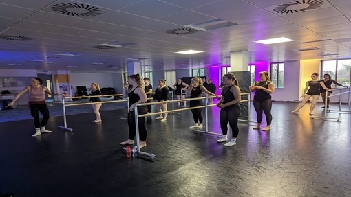 A ballet dance workshop in a studio