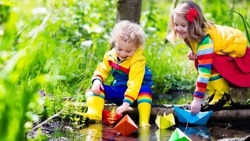two children playing