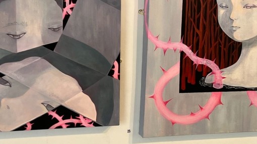 A colourful example of work by one of the Professional Doctorate in Art and Design students.