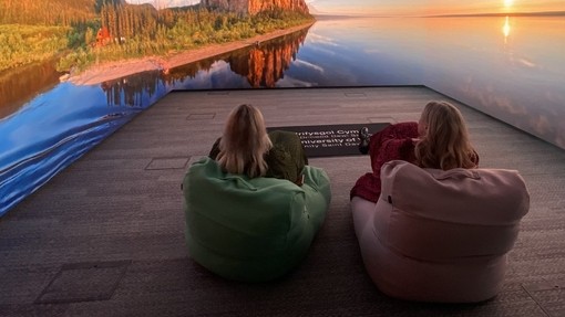 Immersive room used for travel and hospitality