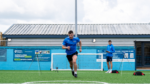 students testing on the 3g pitch