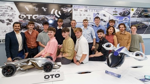 Automotive Design Students at the opening of their graduate exhibition