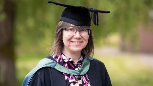 Nerys in her cap and gown
