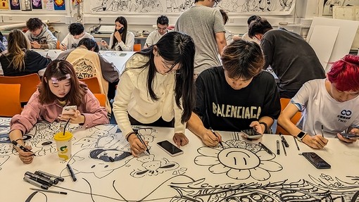 Students from Wuhan University of Technology take part in Swansea College of Art Summer Schoolol