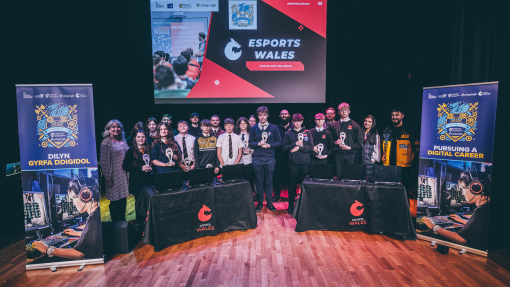 a group shot of each participant in eSports Wales conference