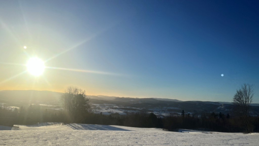 an image of Norway landscape of snow