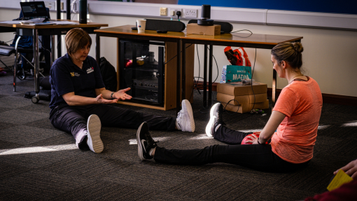 Nalda demonstrating a MiniMovers exercise
