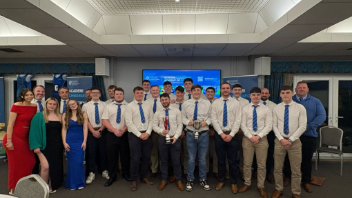 a group photo of the UWTSD Rugby team