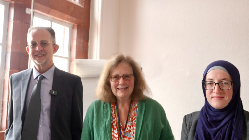 Gary Bunt and Laura Jones with Julie Morgan AS