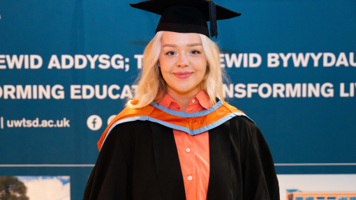 Marie Jandova at UWTSD London graduation