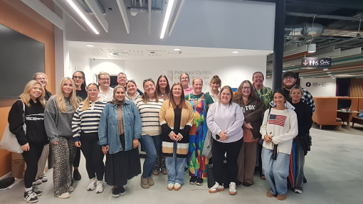 Early Years Cohort group shot on UWTSD's IQ campus