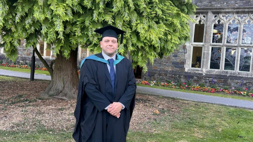 Norman in his cap and gown