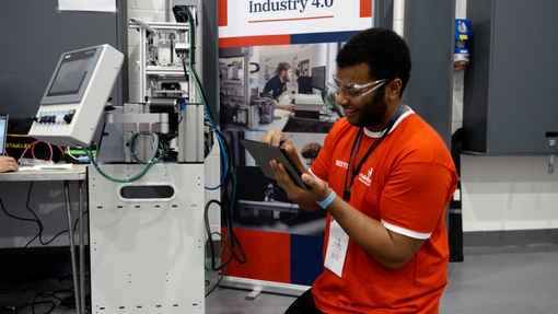 Worldskills UK competitor in action