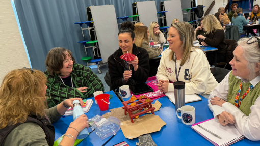 teachers in a training sessopm 