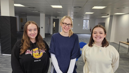 Lisa Parry with students