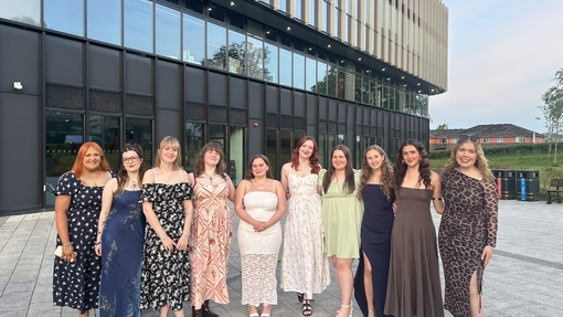 Students enjoy at the University's Coleg Cymraeg Cenedlaethol Branch Annual Dinner held at Yr Egin Carmarthen