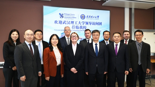 The delegation from Wuhan University of Technology  at UWTSD