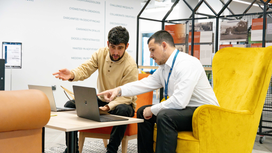 Gastro students in fforwm student spaces