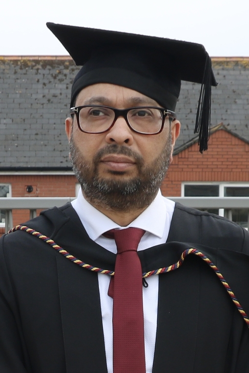 Sanwar Ahmed graduating from the Cert HE in Business Skills