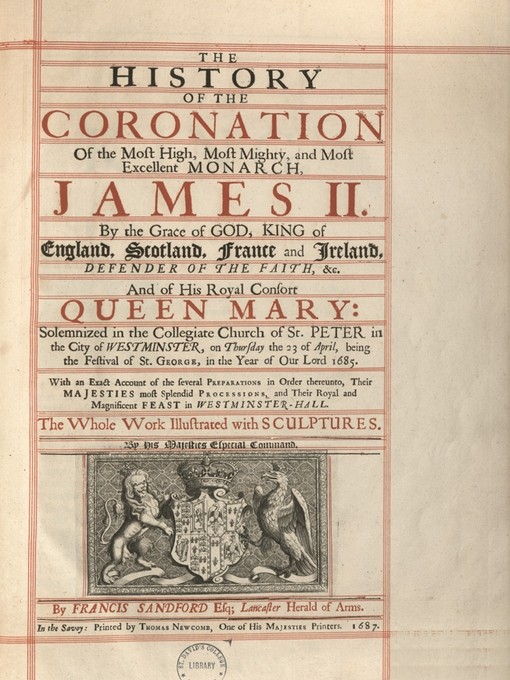 Llun o dudalen deitl Coroni Iago II
