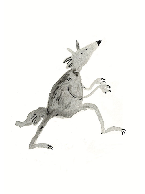 illustration of a mouse in grey