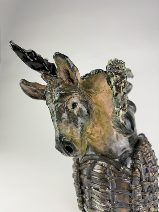 glass design of a deer