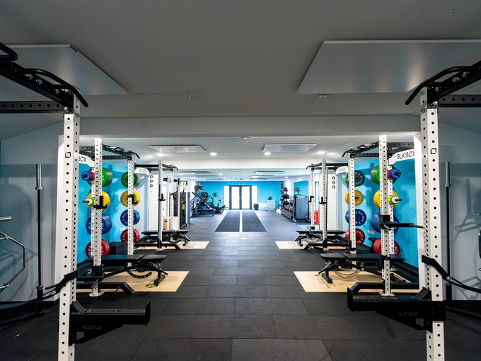 Full room image of the strength and conditioning room 