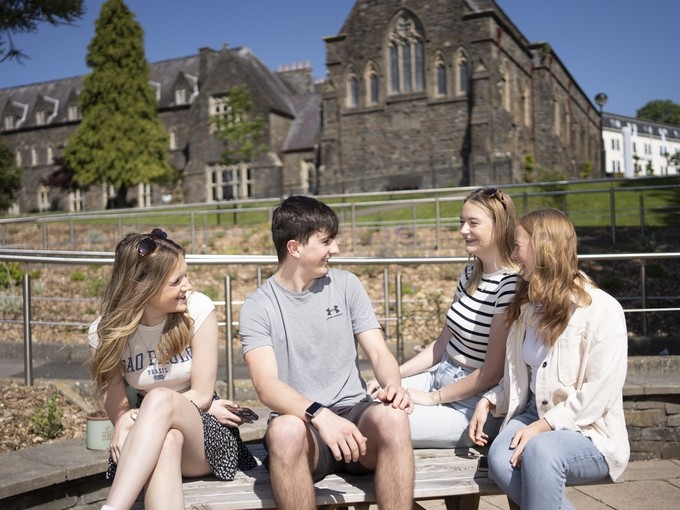 students at Carmarthen Campus