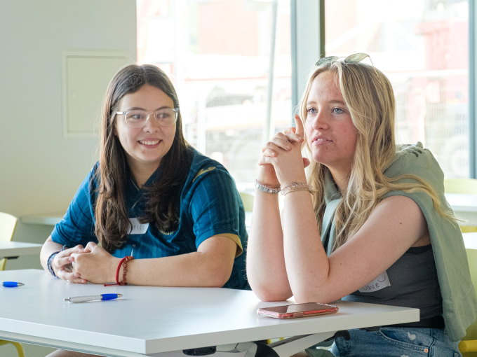 General image of two girls at a desk