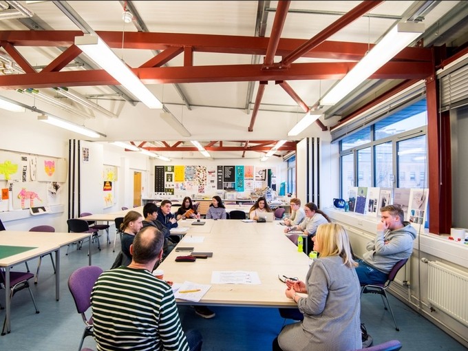 a graphics design classroom