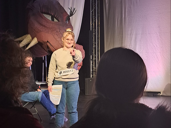 Celeste Turnbull performing on stage