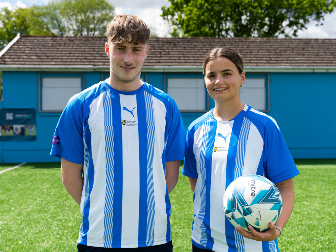 Male and female football