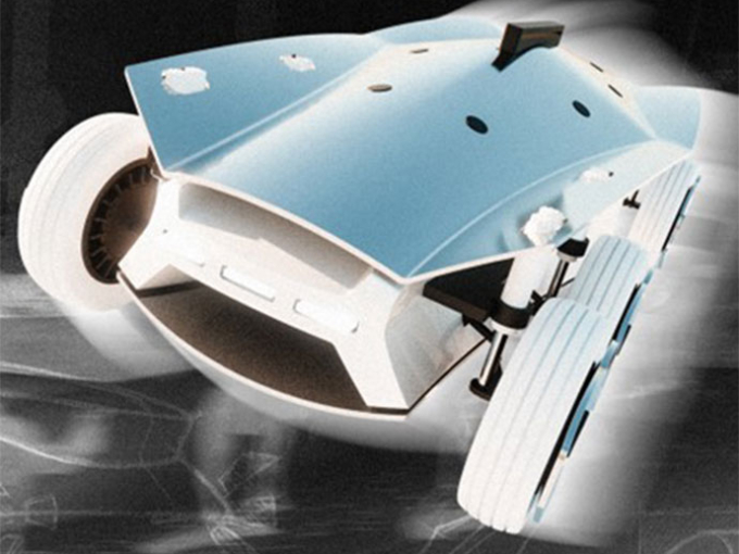 Design of a space ship looking car Automotive and Transport Design