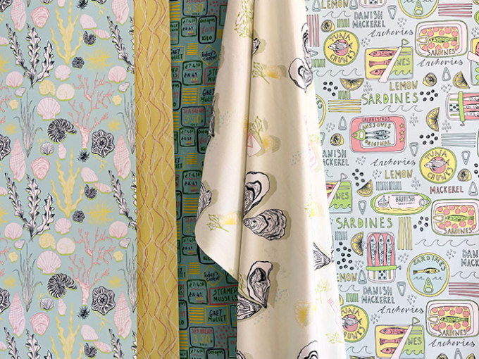 surface pattern designs on fabric