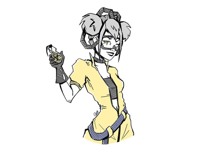 illustration of a woman holding a Grande