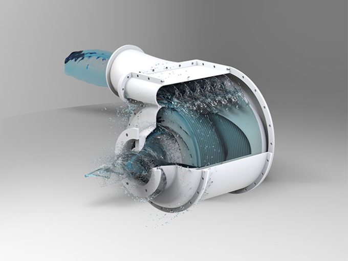 product design of a Tesla turbine by replacing flat discs with custom-engineered hyperbolic funnels to optimize flow dynamics and energy efficiency