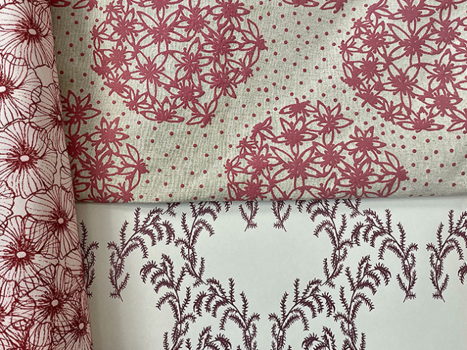 surface pattern designs on fabric