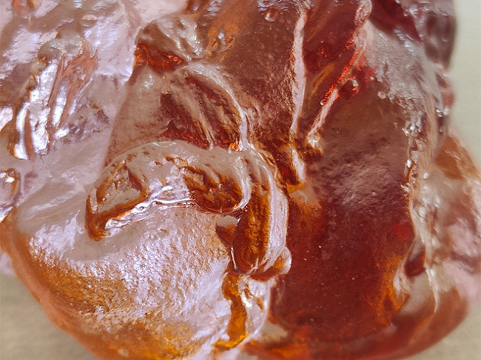 image of red glass close up